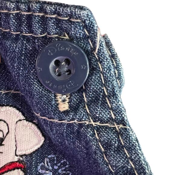 Vintage Y2k 2000s Disney Denim Overalls Lucky 101 Dalmatians Dog 3-6 Months - Picture 9 of 11